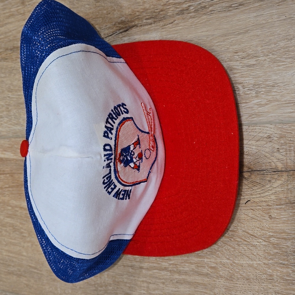 Vtg 80s NWOT deadstock New England Patriots mesh snapback Trucker hat NFL